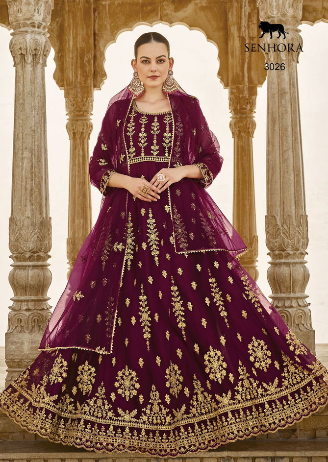 Nirjala By Senhora Butterfly Net Anarkali Wedding Salwar Suits Wholesale Suppliers In Mumbai